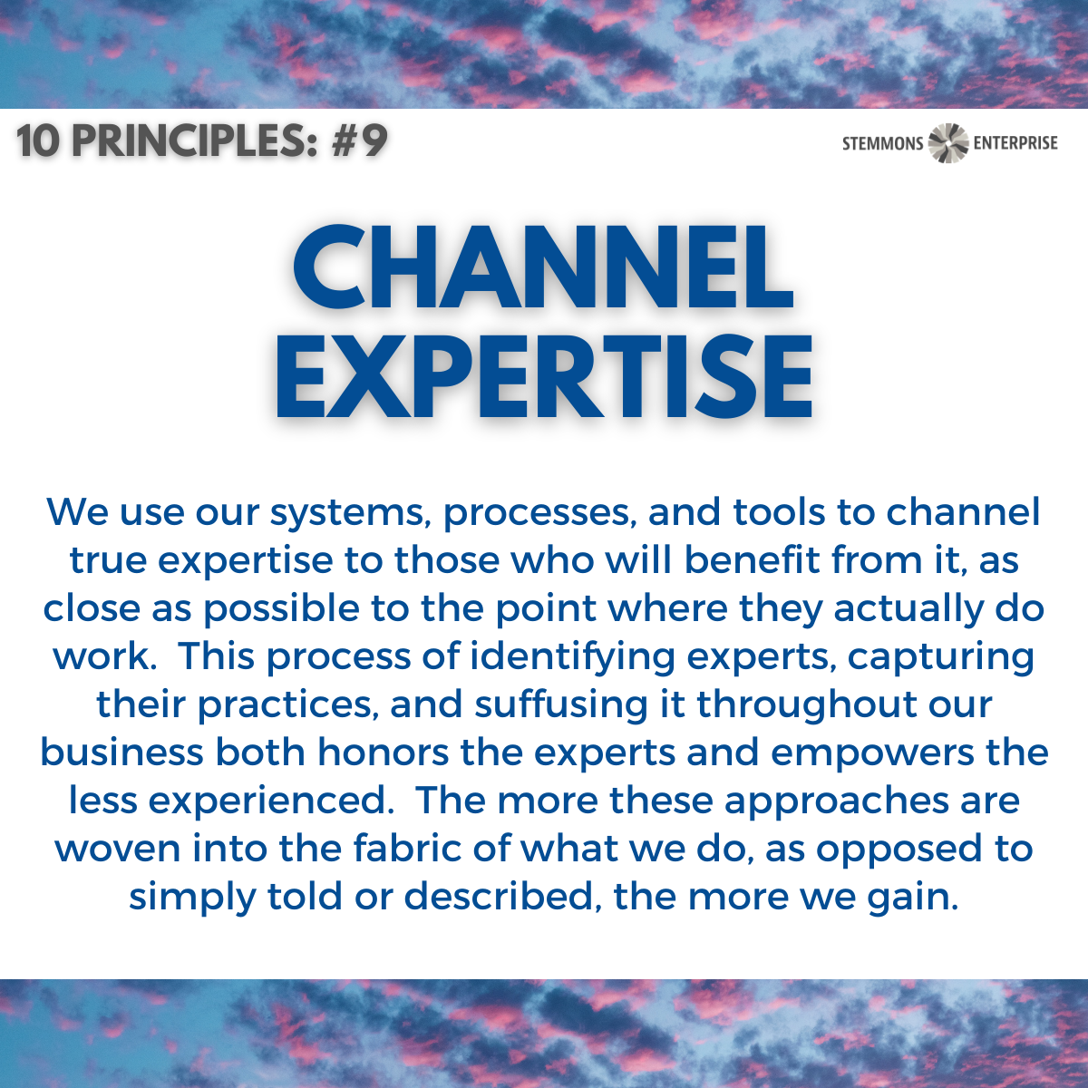 Channel Expertise